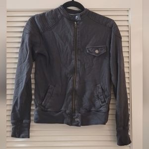 NORDSTROM ABOUND Black Bomber Jacket - Classic Zip Front